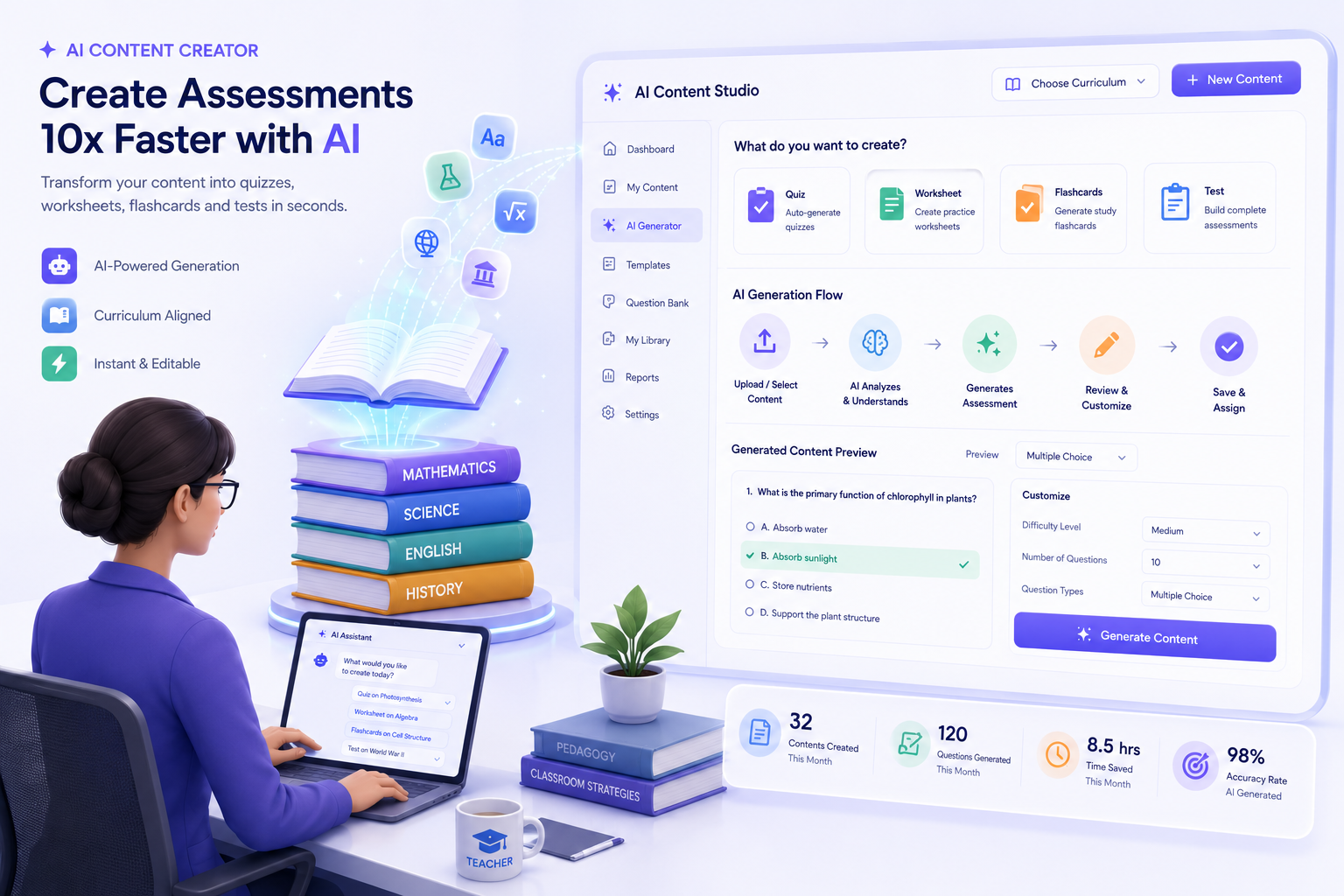 AI content creator assessment studio