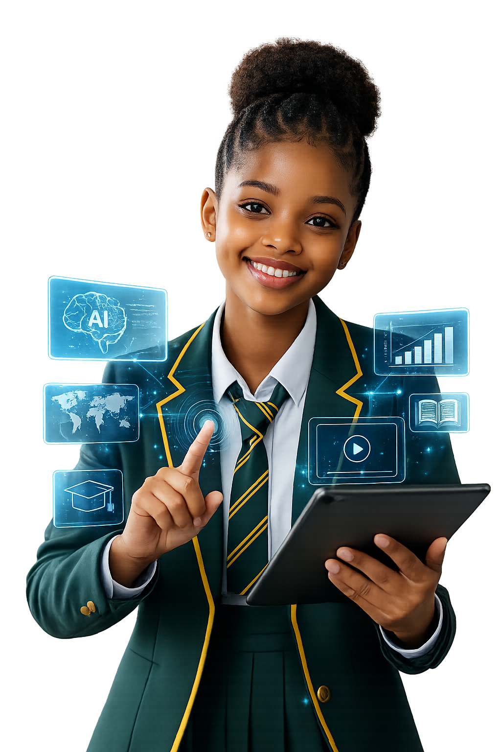 Student studying at her desk